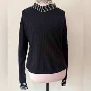 Belford for Saks 5th Avenue 100% silk black sweater in size large